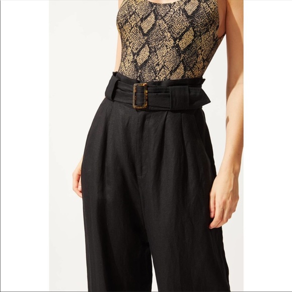 Solid & Striped belted linen high waisted pant - Picture 2 of 14